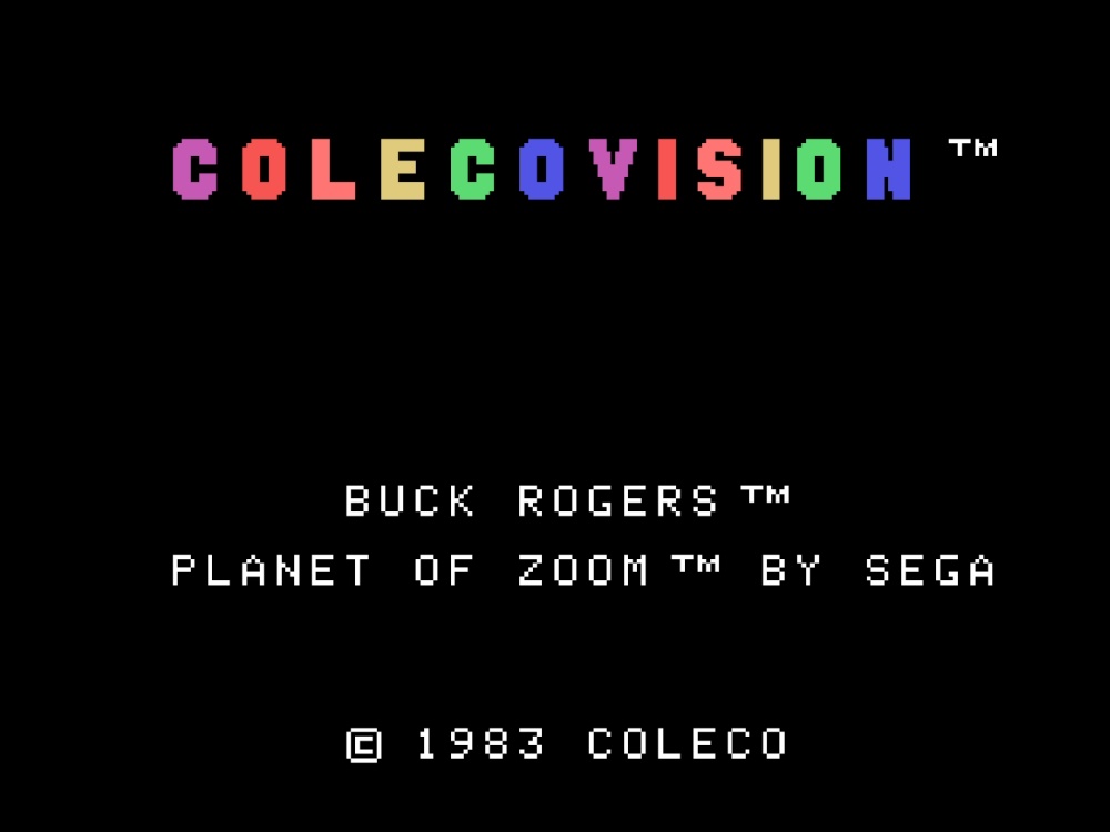 Title Screen of Buck Rogers: Planet of Zoom for Colecovision